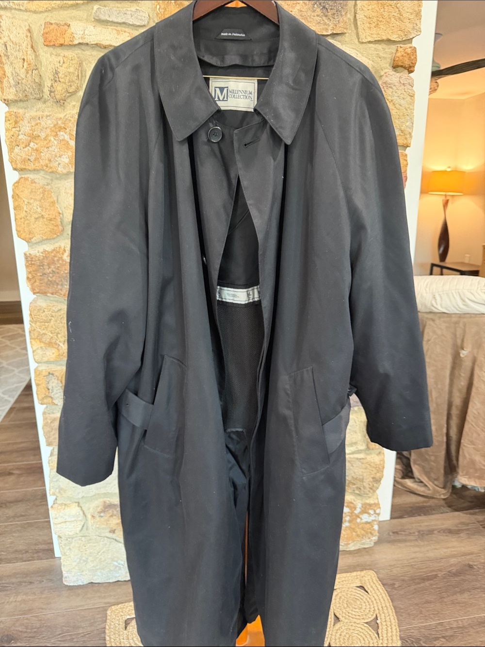 Millennium Collection Men’s Black Overcoat
